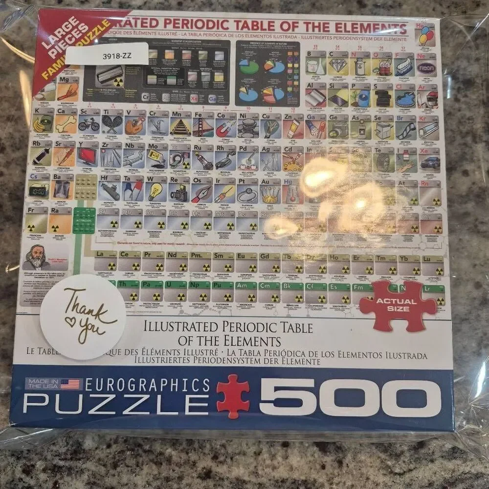 Eurographics Illustrated Periodic Table of the Elements 500 pc Jigsaw Puzzle USE